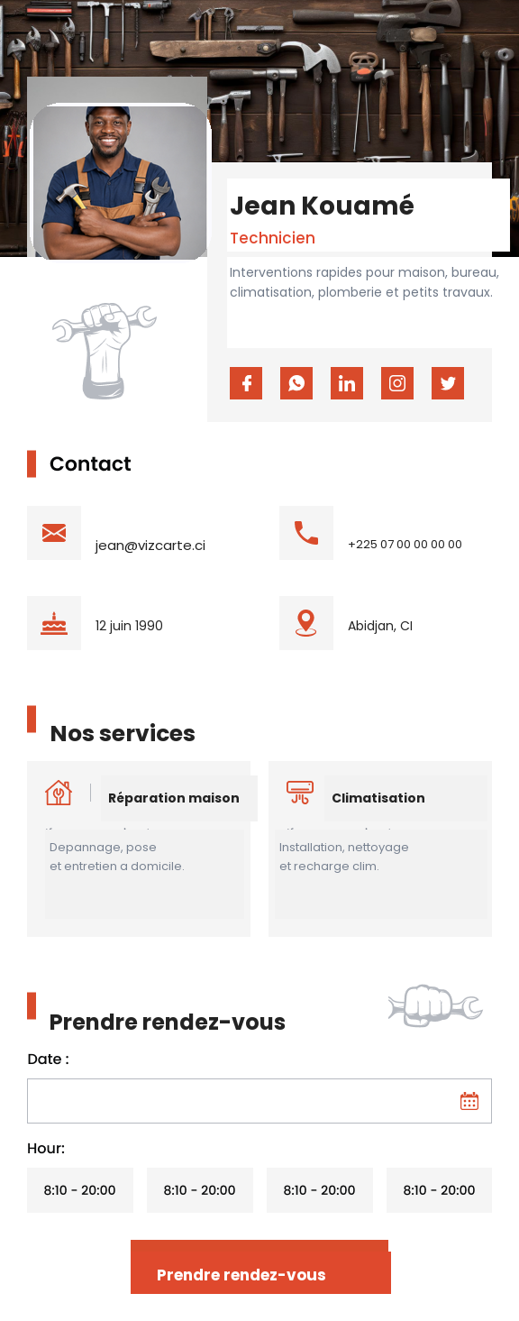 Modèle de carte VIZCARTE 31